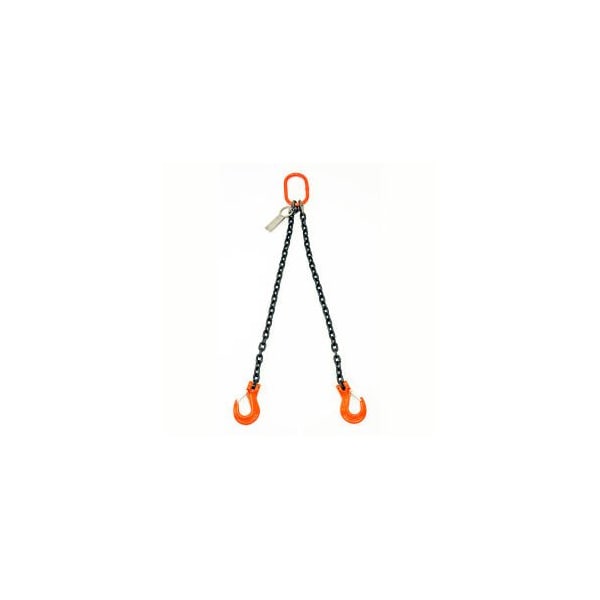 Mazzella Lifting B151085 6' Double Leg Chain Sling W/ Sling Hook